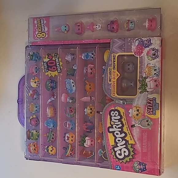 NWT/NIB Shopkins Season 5 Carrying Case with 2 Exclusive Glitz Characters - Picture 12 of 12